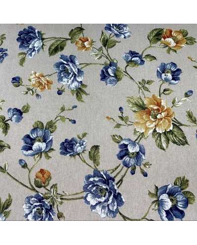 Tessuto Panama Shabby Fiore...