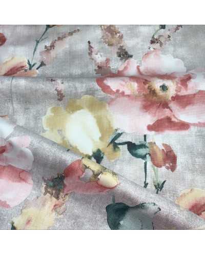 Tessuto Panama Fiori...