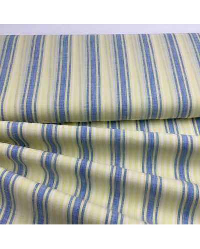 Tessuto Puro Lino Rigato 50 Cm