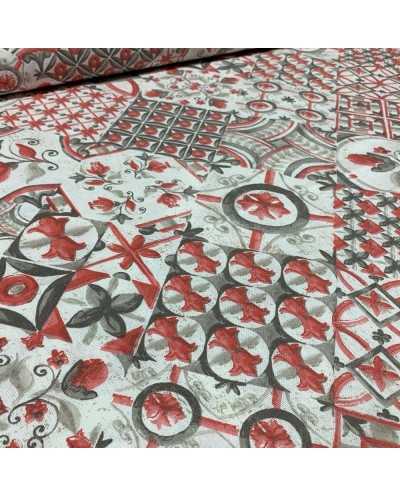 Tessuto Panama Maioliche 50 Cm