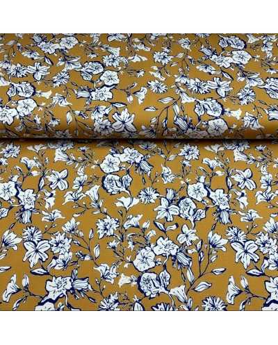 Tessuto Jersey Cotone Fiori...