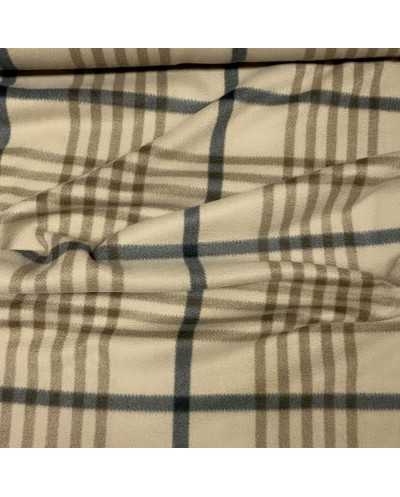 Tessuto Pile Scozzese Beige...