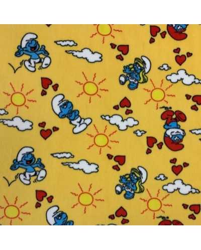 Tessuto Pile Puffi 50 Cm