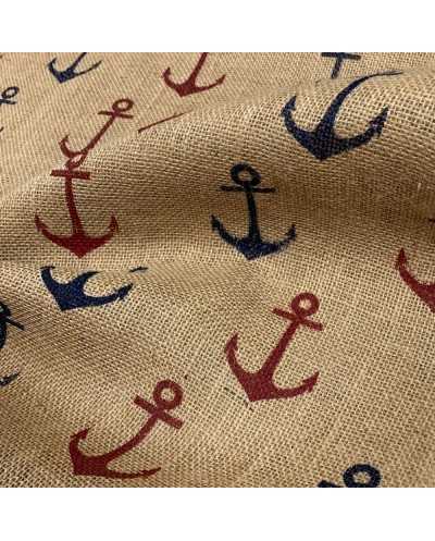 Tessuto Tela Juta Stampata...