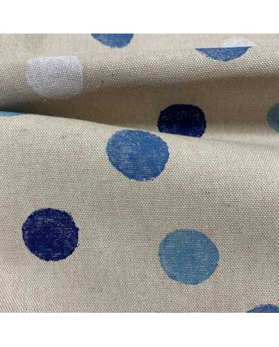 Tessuto Panama Shabby Pois...