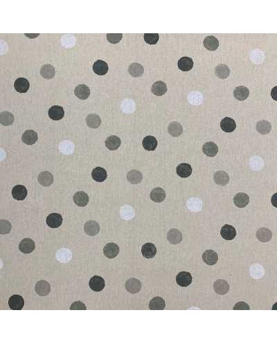 Tessuto Panama Shabby Pois...