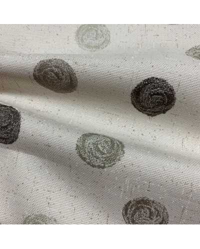 Tessuto Panama Melange Pois...