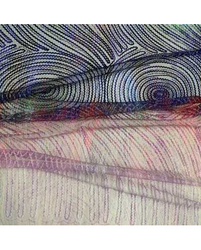 Tessuto Tulle Ricamato...