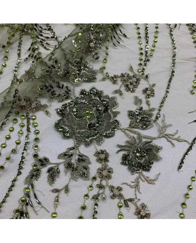 Tessuto Tulle Ricamato...