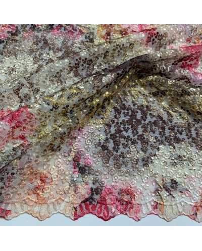 Tessuto Tulle Ricamato...