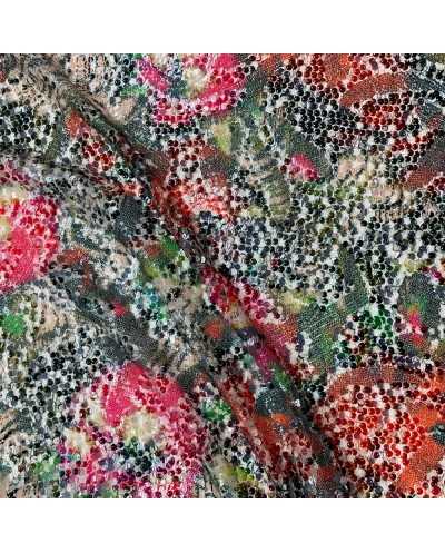 Tessuto Rete Paillettes...
