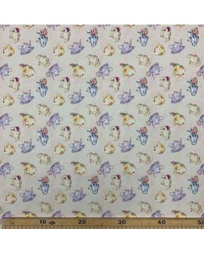 Tessuto Cotone Teiere 50 Cm