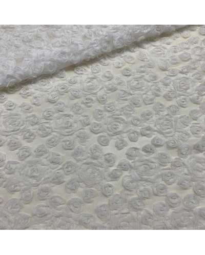 Tessuto Tulle Ricamato 3D...