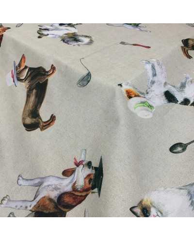 Tessuto Tovagliato Cani...