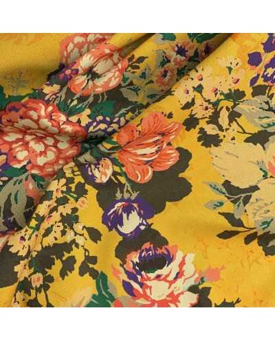 Tessuto Canvas Fiori 50 Cm