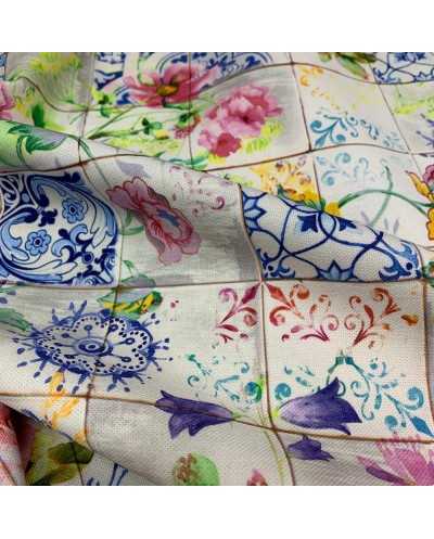 Tessuto Panama Piastrelle...