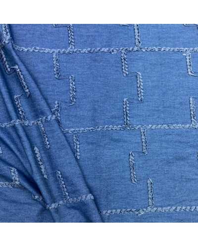 Tessuto Jeans 75 Ricamato...