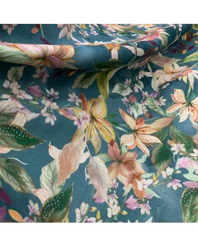 Tessuto Panama Fiori...