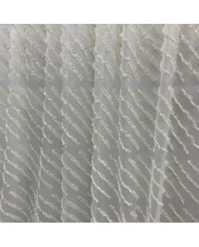 Tessuto Tenda Frange Panna...