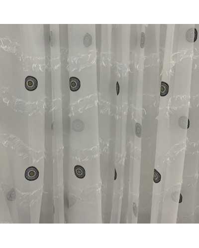 Tessuto Tenda Cerchi Nero...