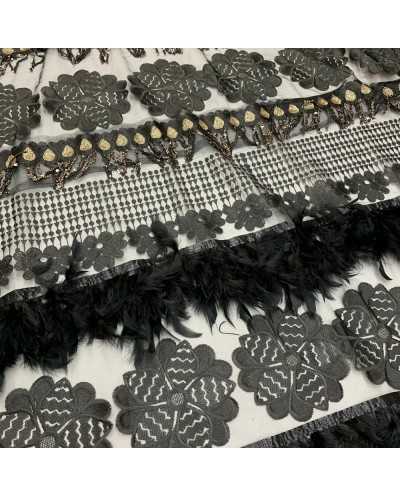 Tessuto Tulle Ricamato...