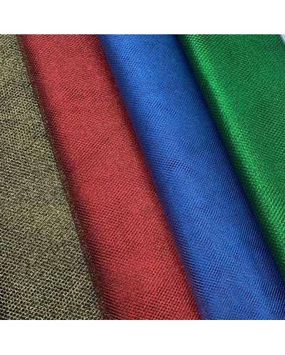 Tessuto Rete Lurex Colorata...