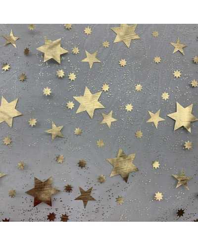 Tessuto Organza Maxi Stelle...