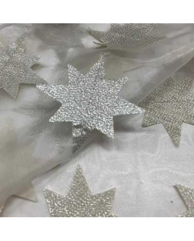 Tessuto Organza Stelle 8...