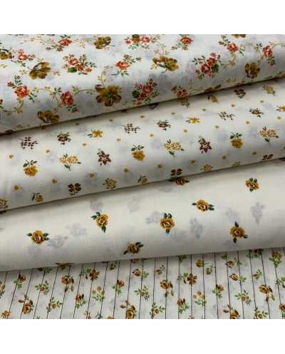 Tessuto Cotone Fiori...