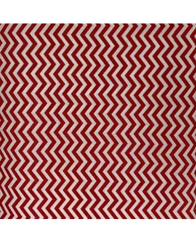 Tessuto Cotone Zigzag Rosso...