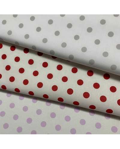 Tessuto Cotone Pois Grande...