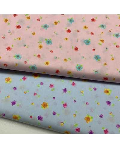 Tessuto Cotone H 75 Fiori...