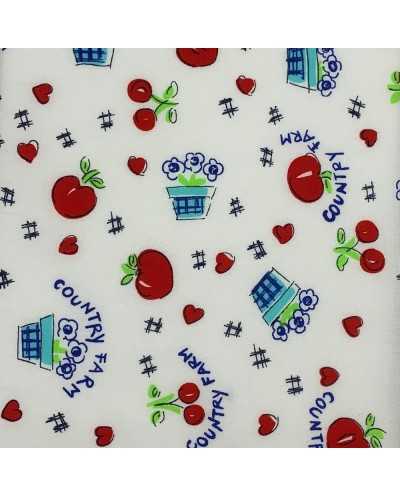 Tessuto Cotone Country Farm...