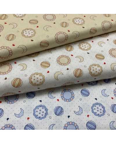 Tessuto Cotone Dolce Luna...