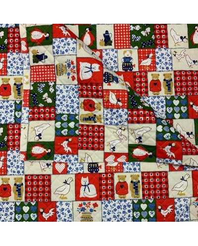 Tessuto Trapunto Patchwork...