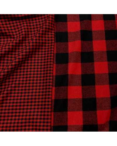 Tessuto Lana Scozzese Rosso...
