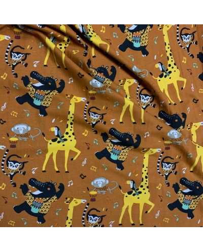 Tessuto Jersey Cotone Music...
