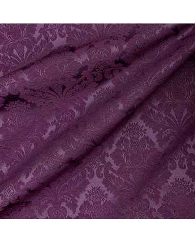 Tessuto Damasco Viola Scuro...