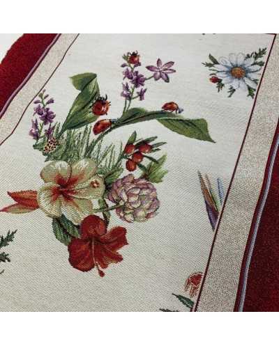 Guida Gobelin Fiori Rosso...
