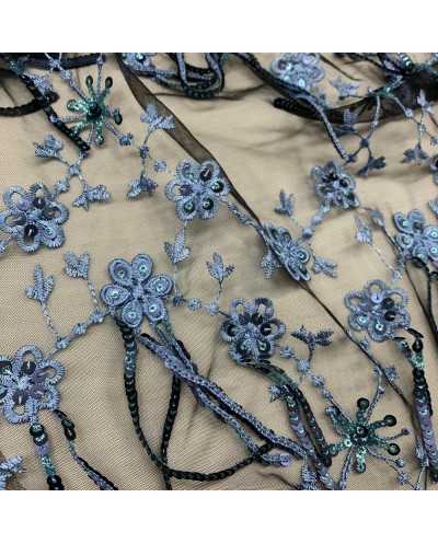 Tessuto Tulle Ricamato...