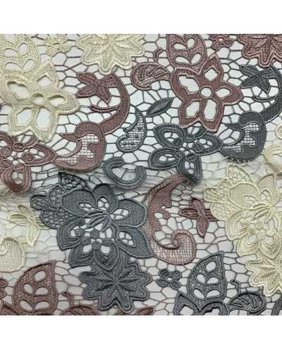 Tessuto Macramè Tre Colori...