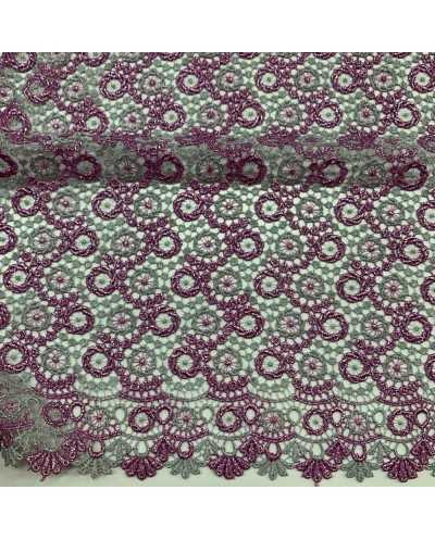 Tessuto Macramè Malva...