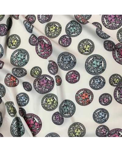 Tessuto Satin Medusa Bianco...