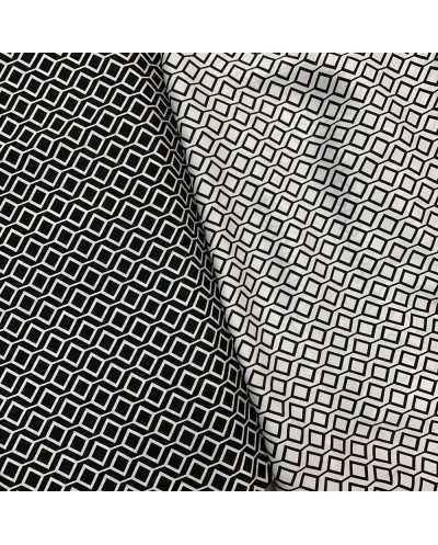 Tessuto Satin Geometrico 50 Cm