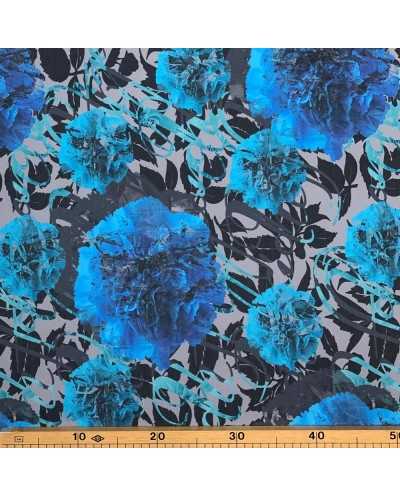 Tessuto Jersey Piquet Fiori...