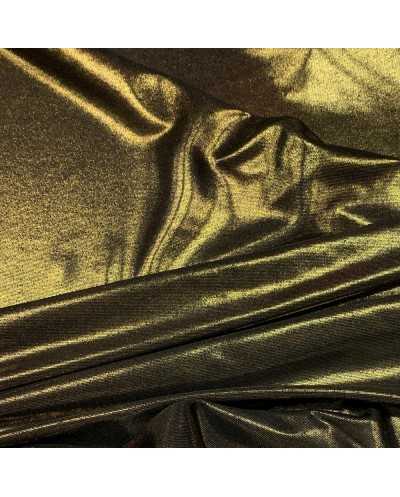 Tessuto Lycra Lamè Nero Oro...