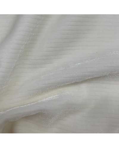 Tessuto Velluto Seta Panna...