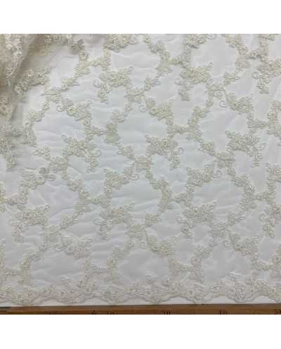 Tessuto Tulle Ricamato...