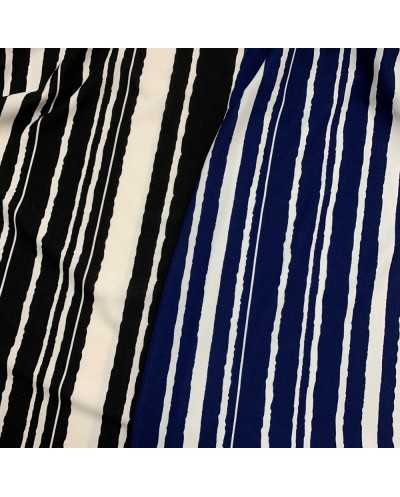 Tessuto Jersey Crepe Rigato...