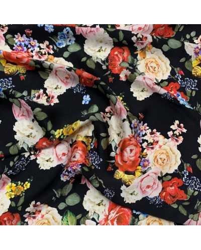 Tessuto Pura Seta Rose 50 Cm